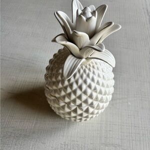 White Ceramic Pineapple Canister